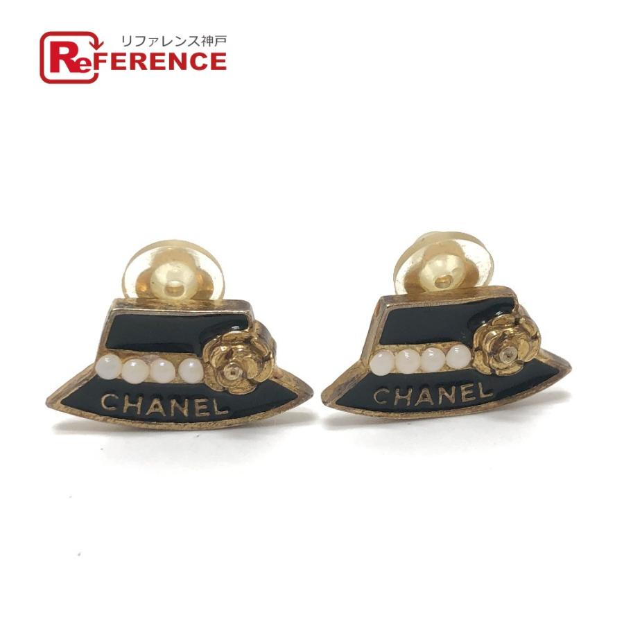 CHANEL シャネル 帽子モチーフ 02A イヤリング ブラック レディース【中古】 | CHANEL