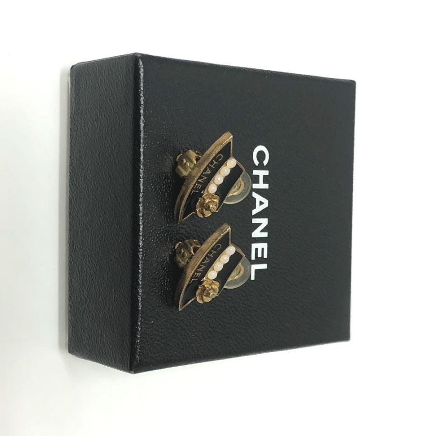 CHANEL シャネル 帽子モチーフ 02A イヤリング ブラック レディース【中古】 | CHANEL | 06
