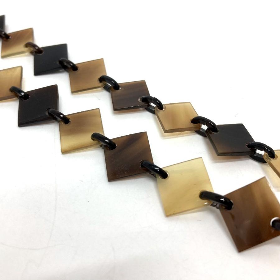 HERMES エルメス Hロゴ ディーバ DEVA アクセサリー ファッション小物 ネックレス バッファローホーン ブラウン レディース【中古】 | HERMES | 07