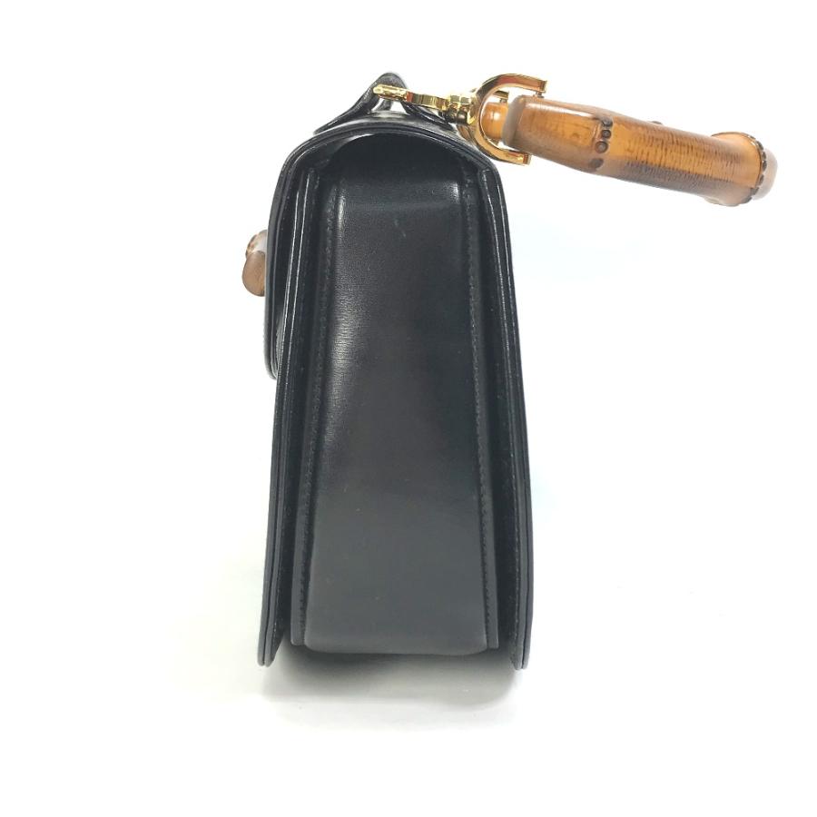 GUCCI グッチ 000・1951 バンブー トップハンドル カバン ターンロック オールドグッチ ハンドバッグ ブラック レディース【中古】 | GUCCI | 03