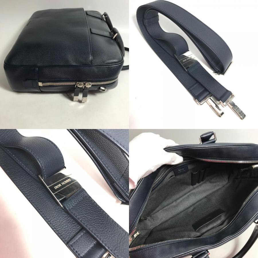 DIOR HOMME ディオール・オム ブリーフケース 2WAY カバン ショルダーバッグ ハンドバッグ ビジネスバッグ ネイビー メンズ【中古】 | Dior HOMME | 08