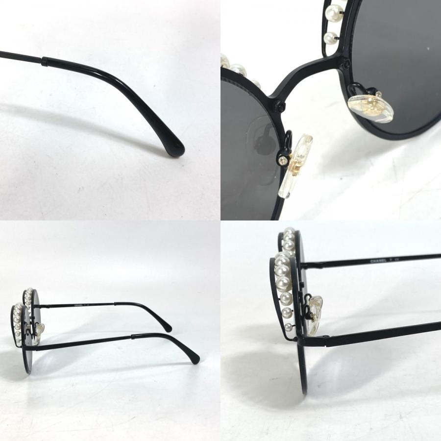 CHANEL シャネル CH4234 フェイクパール 眼鏡 メガネ めがね 丸型 CC ココマーク サングラス ブラック レディース【中古】 | CHANEL | 08
