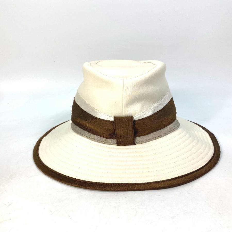 HERMES エルメス ハット帽 帽子 バケットハット ボブハット バイカラー ハット ブラウン/アイボリー系 レディース【中古】 | HERMES | 03