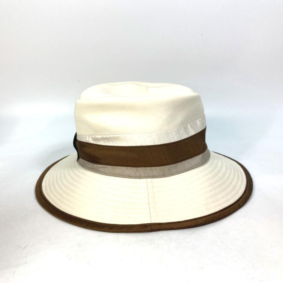 HERMES エルメス ハット帽 帽子 バケットハット ボブハット バイカラー ハット ブラウン/アイボリー系 レディース【中古】 | HERMES | 04