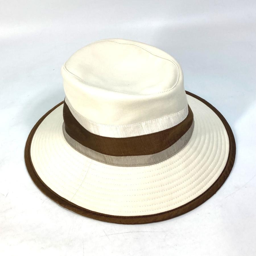 HERMES エルメス ハット帽 帽子 バケットハット ボブハット バイカラー ハット ブラウン/アイボリー系 レディース【中古】 | HERMES | 05