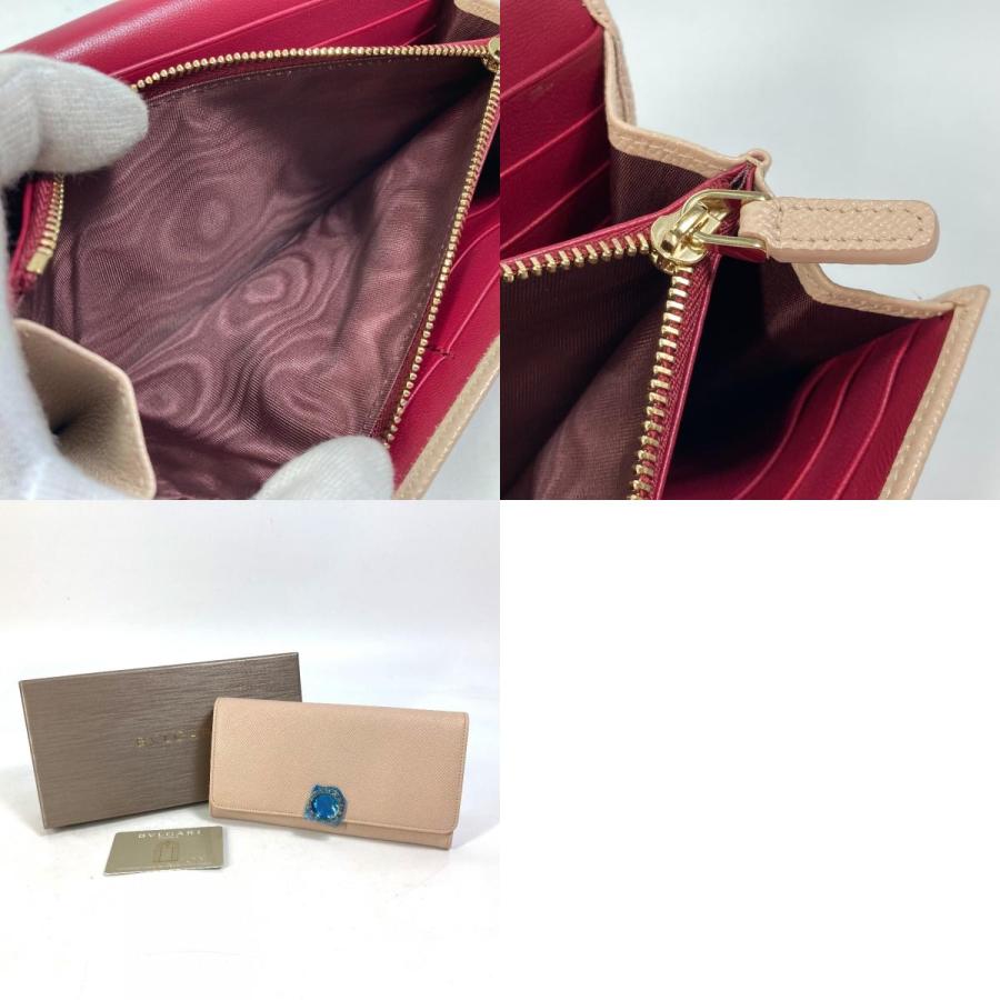 美品 BVLGARI ブルガリ ロゴクリップ 2つ折り ブルガリ ブルガリ 2つ折り財布 ライトピンク系 レディース【中古】 | BVLGARI | 09