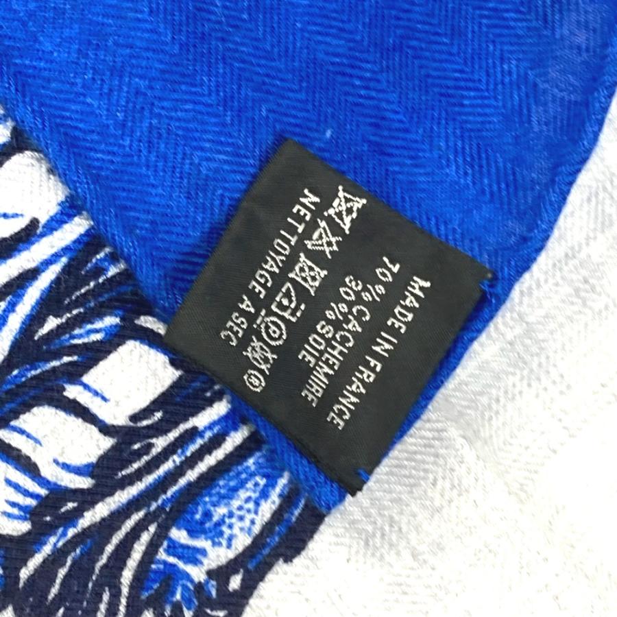 HERMES エルメス カレ ジェアン 140 ストール  ショール グレー/ブルー レディース【中古】 | HERMES | 02