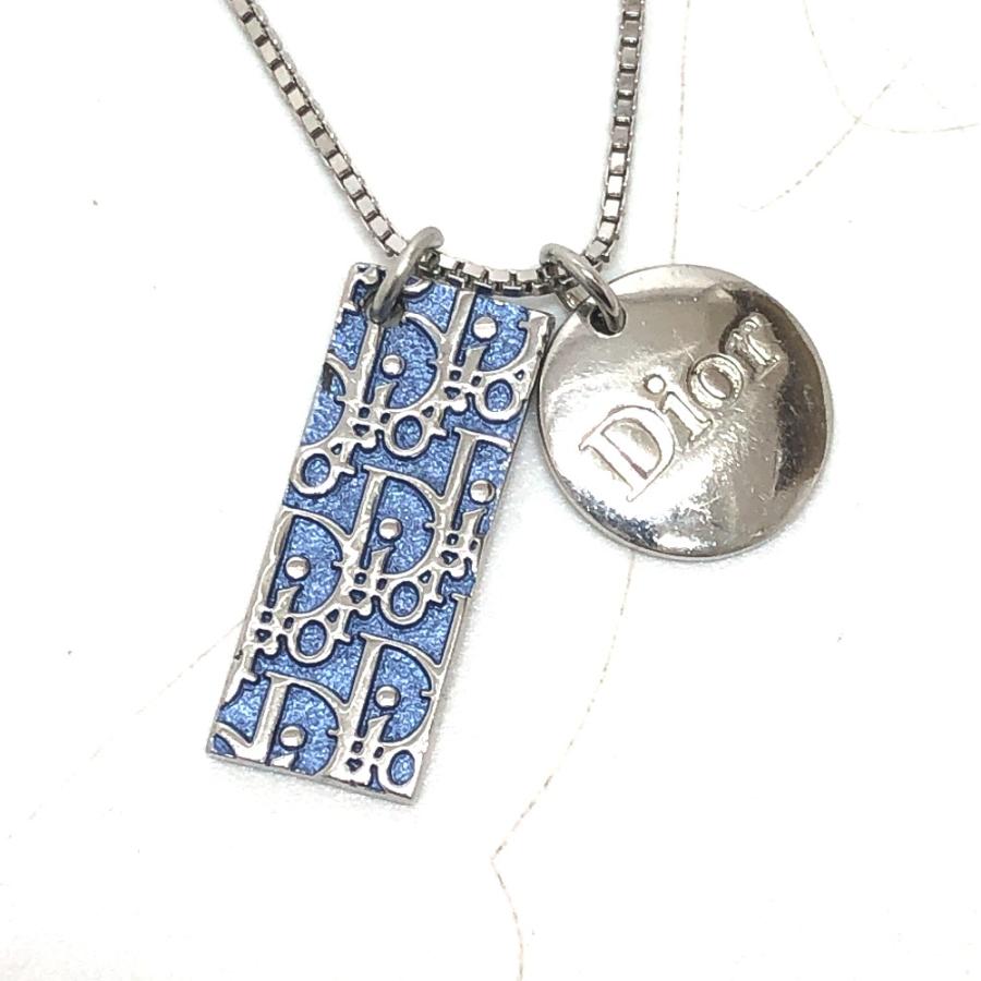 Dior ディオール ナンバー2 プレート  ペンダント トロッター ネックレス ブルー レディース【中古】 |  | 01