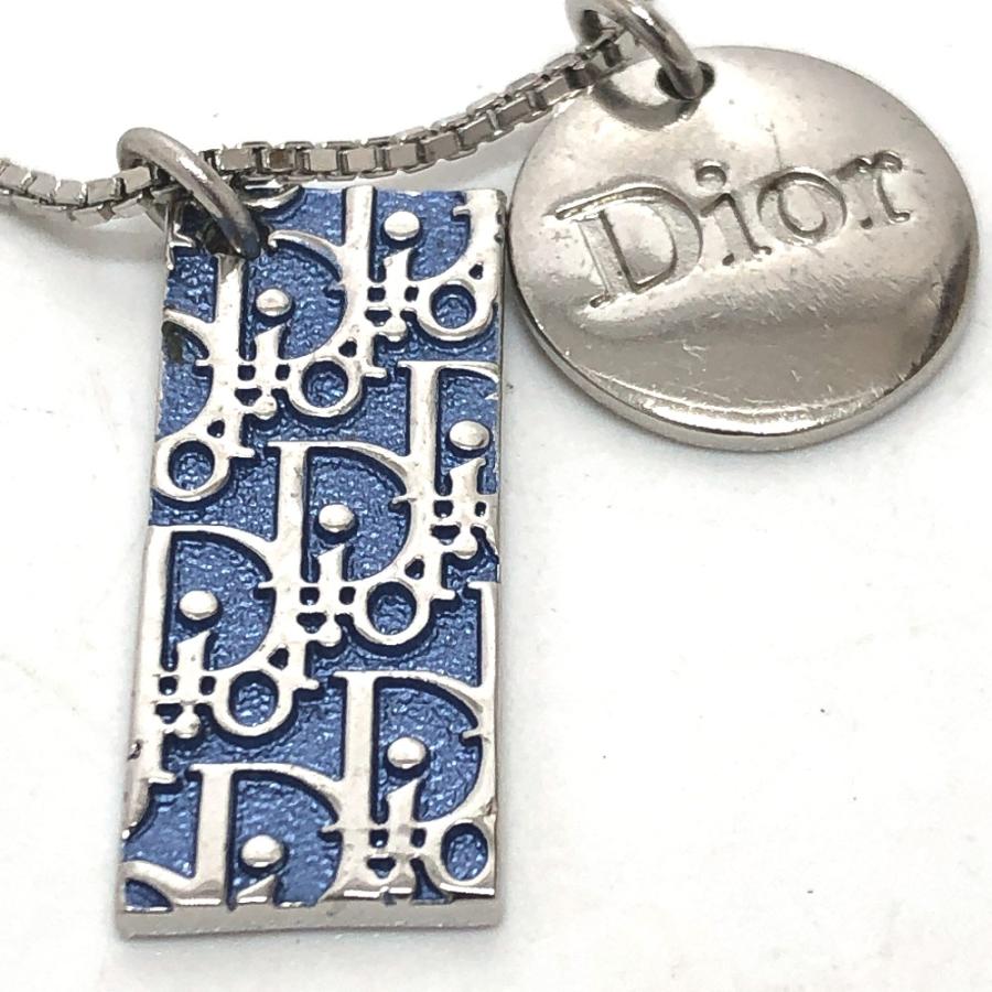 Dior ディオール ナンバー2 プレート  ペンダント トロッター ネックレス ブルー レディース【中古】 |  | 03