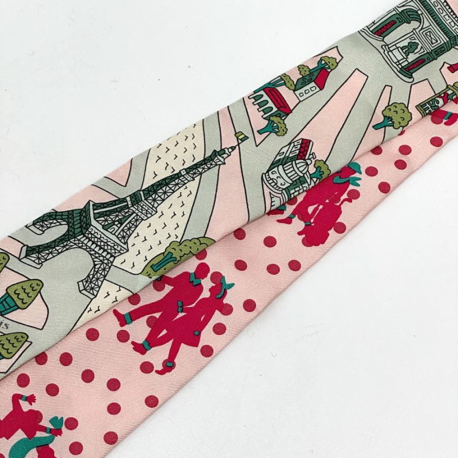 美品 HERMES エルメス ツイリー ファッション小物  スカーフ ピンク レディース【中古】 | HERMES | 03