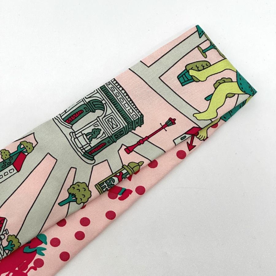 美品 HERMES エルメス ツイリー ファッション小物  スカーフ ピンク レディース【中古】 | HERMES | 04
