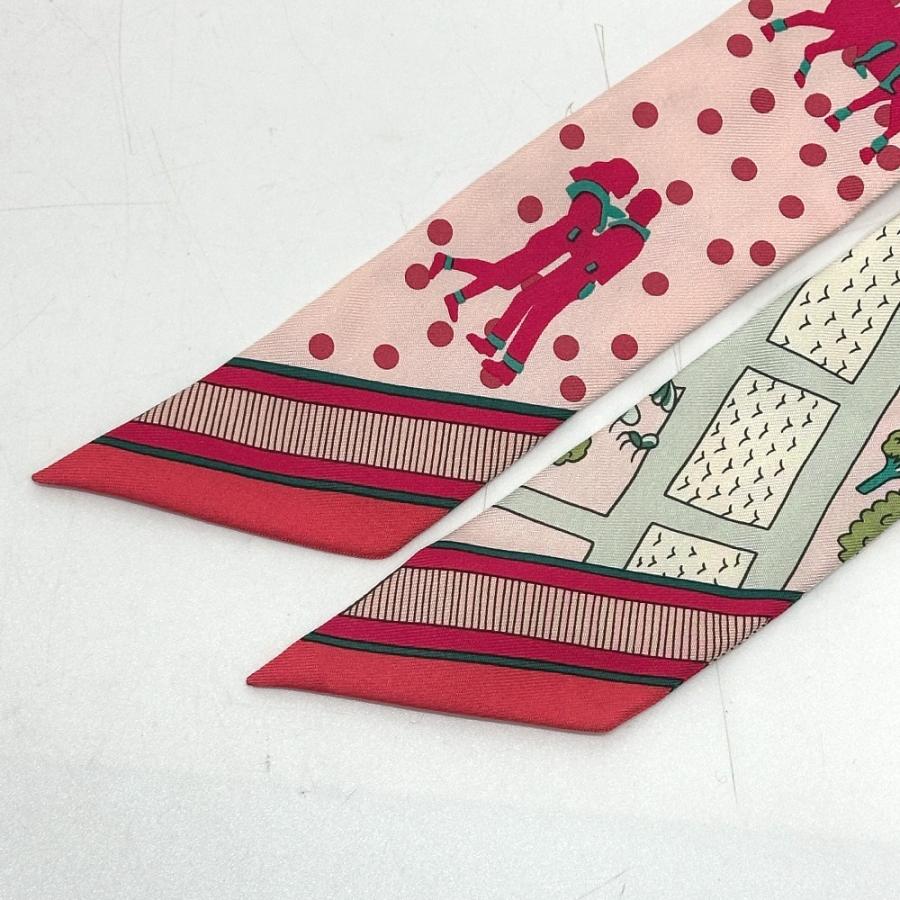 美品 HERMES エルメス ツイリー ファッション小物  スカーフ ピンク レディース【中古】 | HERMES | 05