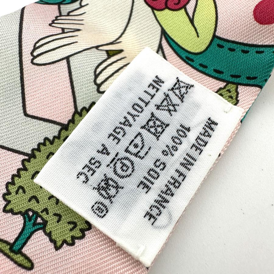 美品 HERMES エルメス ツイリー ファッション小物  スカーフ ピンク レディース【中古】 | HERMES | 08