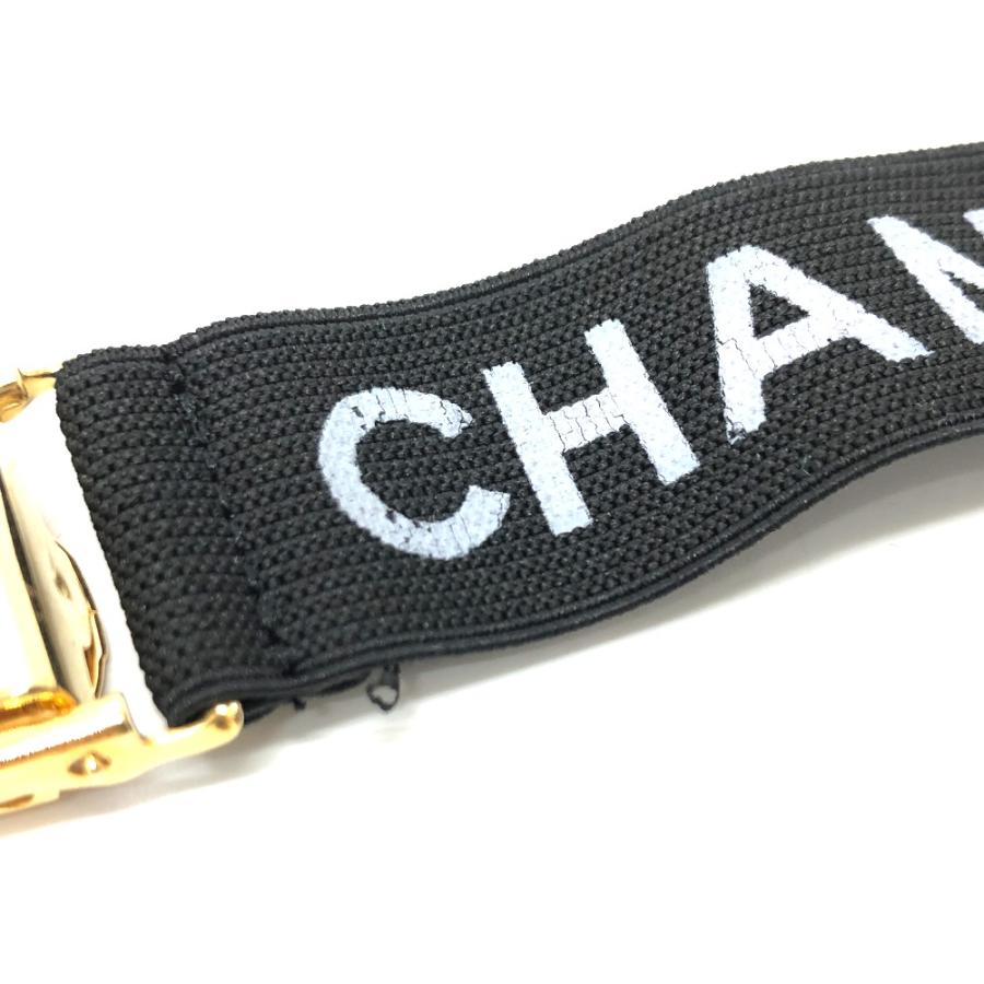CHANEL シャネル  アームバンド 左右ペア 袖止め ロゴ ベルト ブラック【中古】 | CHANEL | 04