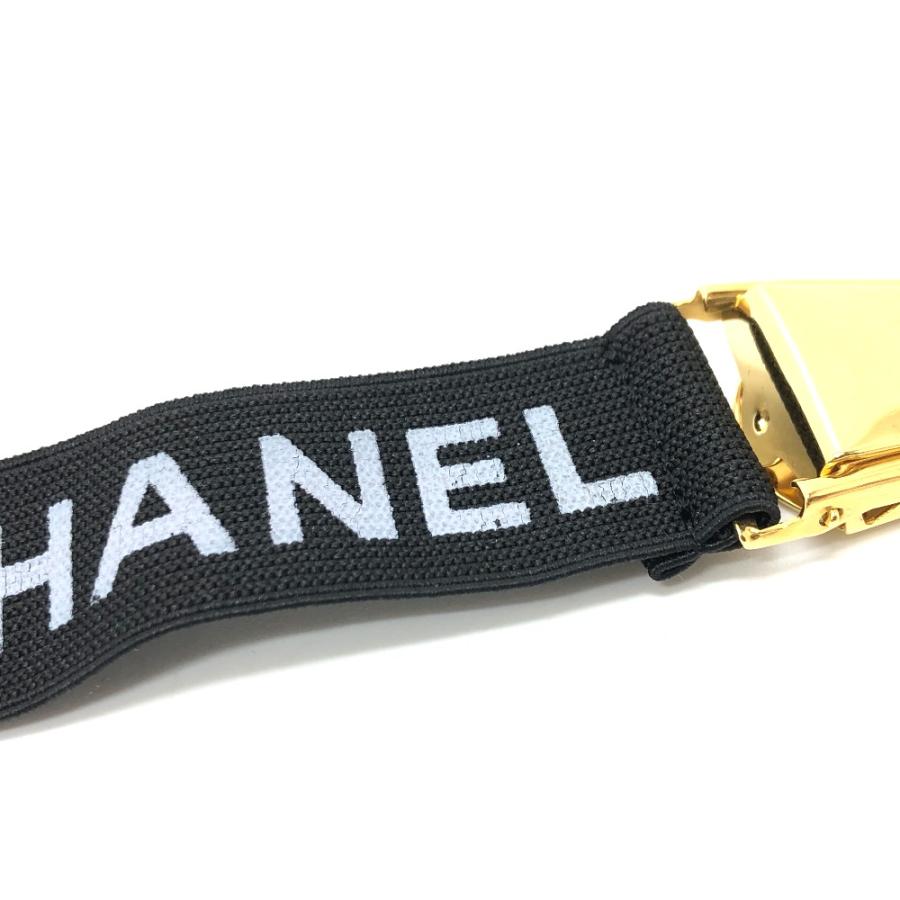 CHANEL シャネル  アームバンド 左右ペア 袖止め ロゴ ベルト ブラック【中古】 | CHANEL | 05