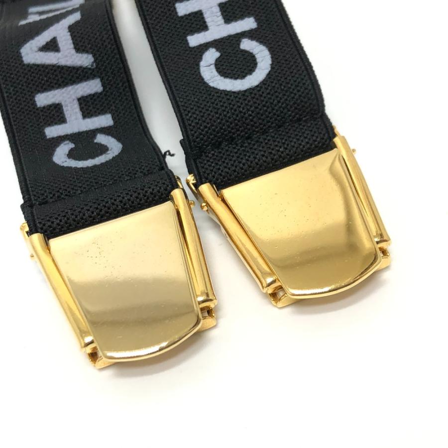 CHANEL シャネル  アームバンド 左右ペア 袖止め ロゴ ベルト ブラック【中古】 | CHANEL | 06