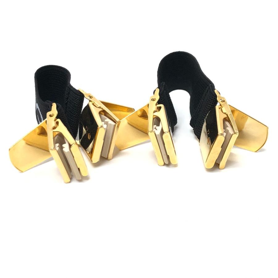 CHANEL シャネル  アームバンド 左右ペア 袖止め ロゴ ベルト ブラック【中古】 | CHANEL | 08