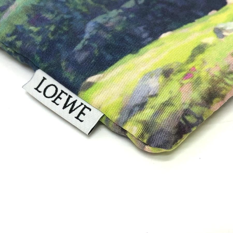 美品 LOEWE ロエベ ハウルの動く城 ドローストリング 巾着 ジブリコラボ ポーチ ブルー レディース【中古】 | LOEWE | 03