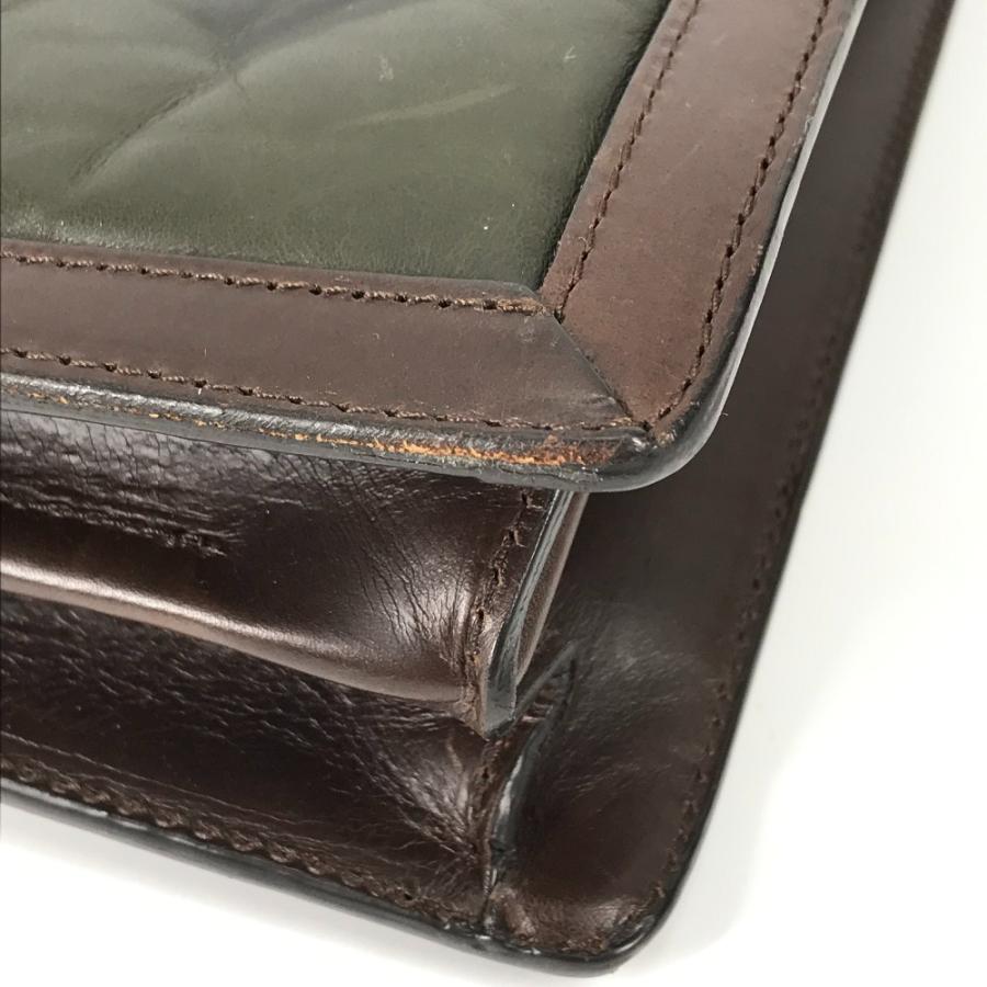 HUNTING WORLD ハンティングワールド バチュークロス ハンドバッグ カバン トートバッグ ロゴ ビジネスバッグ カーキ メンズ【中古】 |  | 05