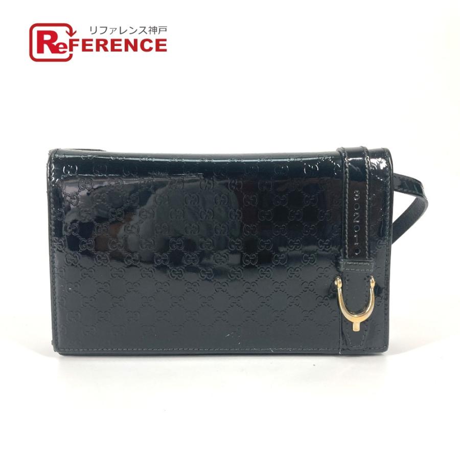 GUCCI グッチ 354086 グッチニース カバン 斜め掛け ショルダーウォレット 長財布 GG マイクログッチ ショルダーバッグ ブラック 【中古】 | GUCCI