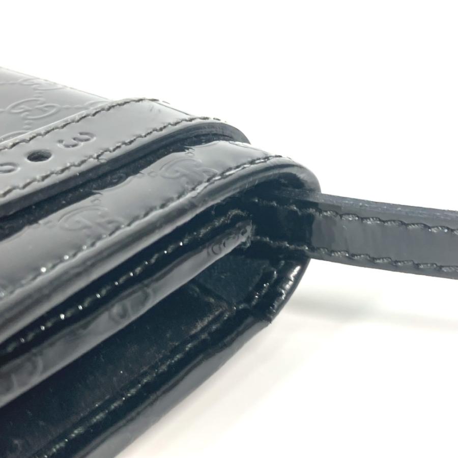 GUCCI グッチ 354086 グッチニース カバン 斜め掛け ショルダーウォレット 長財布 GG マイクログッチ ショルダーバッグ ブラック 【中古】 | GUCCI | 07