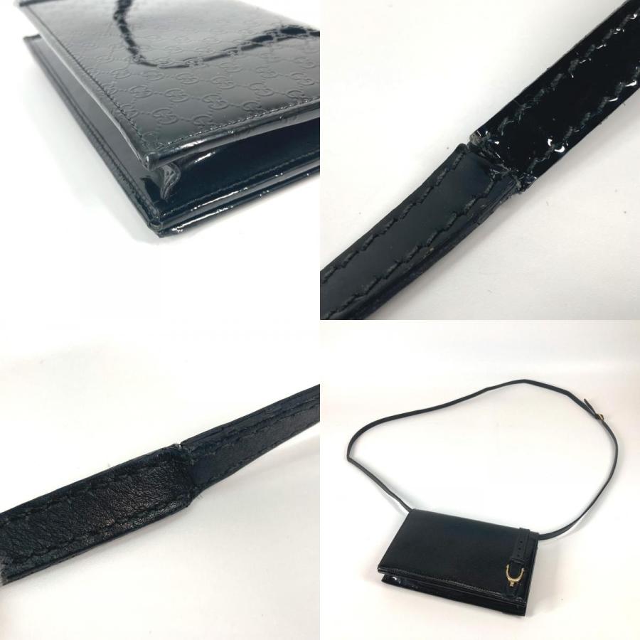 GUCCI グッチ 354086 グッチニース カバン 斜め掛け ショルダーウォレット 長財布 GG マイクログッチ ショルダーバッグ ブラック 【中古】 | GUCCI | 08