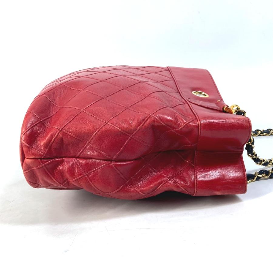 CHANEL シャネル マトラッセ キルティング チェーン 肩掛け バイカラー 肩掛け ココマーク CC ショルダーバッグ レッド レディース【中古】 | CHANEL | 02