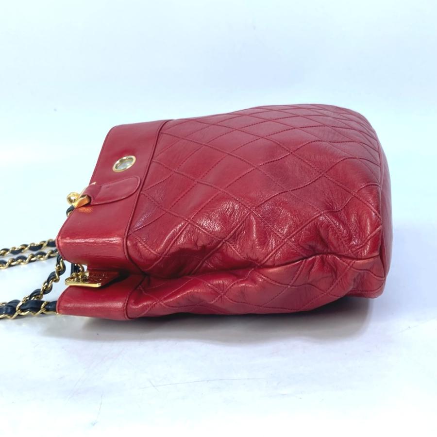 CHANEL シャネル マトラッセ キルティング チェーン 肩掛け バイカラー 肩掛け ココマーク CC ショルダーバッグ レッド レディース【中古】 | CHANEL | 03