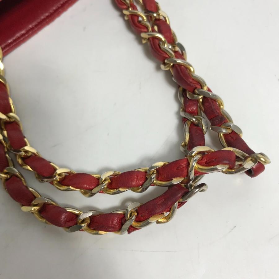 CHANEL シャネル マトラッセ キルティング チェーン 肩掛け ハンドバッグ ヴィンテージ ショルダーバッグ レッド レディース【中古】 | CHANEL | 06