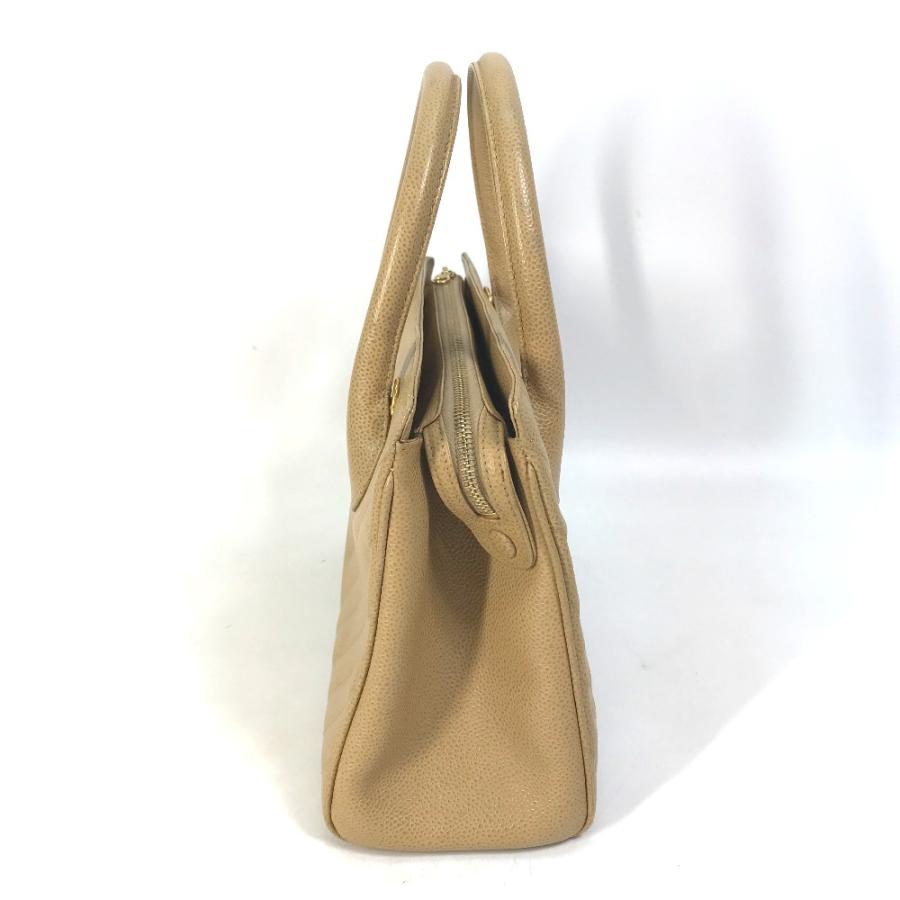 CHANEL シャネル シェブロン Vステッチ ヴィンテージ トートバッグ カバン ハンドバッグ ベージュ レディース【中古】 | CHANEL | 03