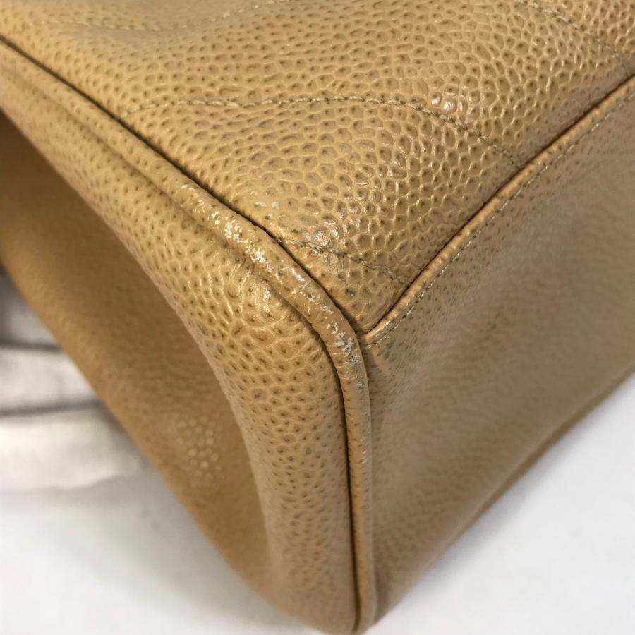 CHANEL シャネル シェブロン Vステッチ ヴィンテージ トートバッグ カバン ハンドバッグ ベージュ レディース【中古】 | CHANEL | 06