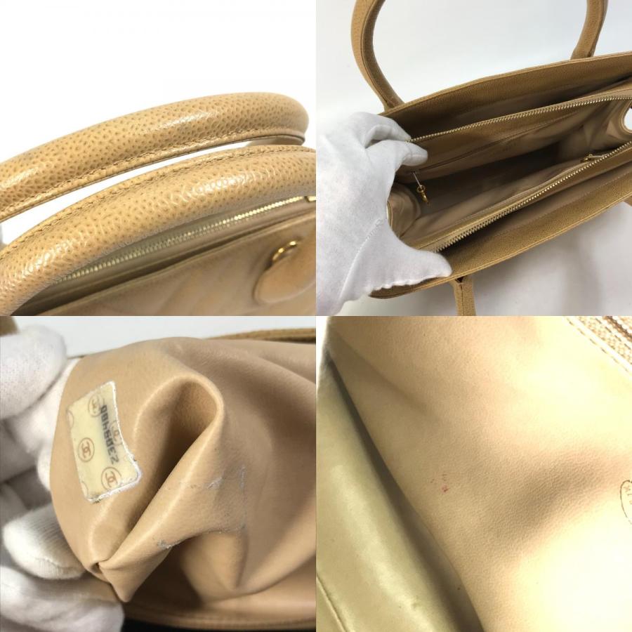 CHANEL シャネル シェブロン Vステッチ ヴィンテージ トートバッグ カバン ハンドバッグ ベージュ レディース【中古】 | CHANEL | 08