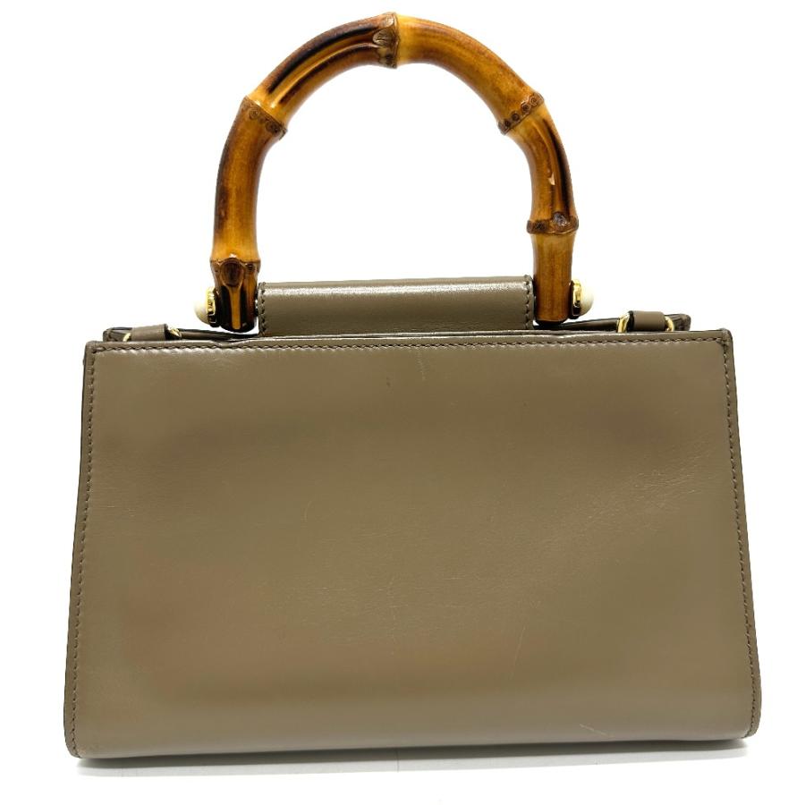 GUCCI グッチ 470271 バンブー フェイクパール ハンドバッグ ハンドバッグ ブラウン レディース【中古】 | GUCCI | 01