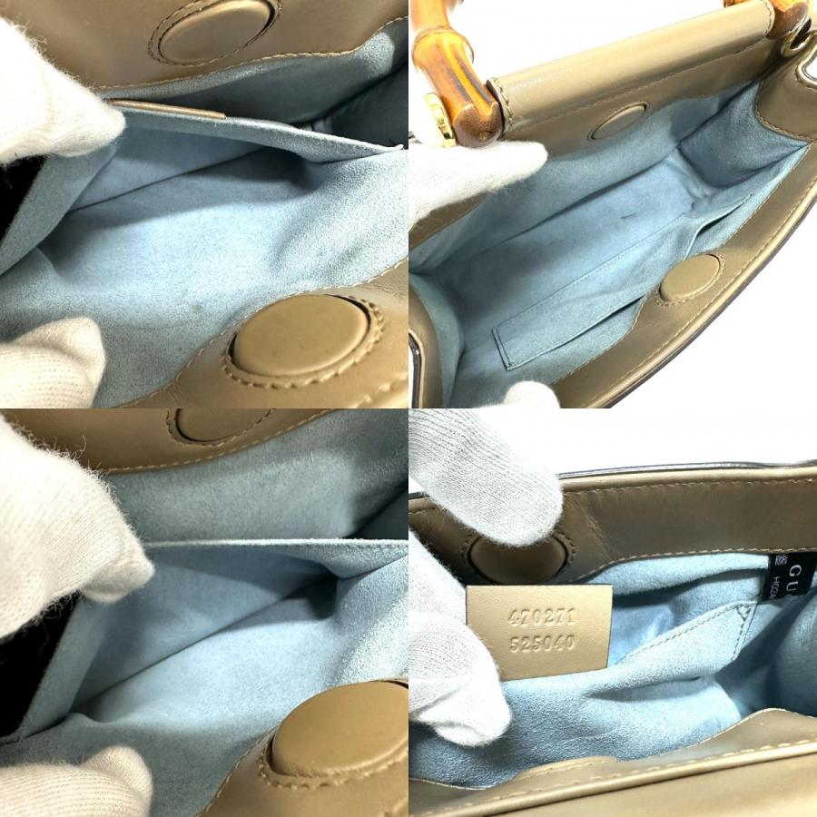 GUCCI グッチ 470271 バンブー フェイクパール ハンドバッグ ハンドバッグ ブラウン レディース【中古】 | GUCCI | 08