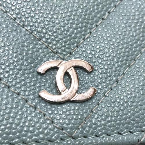 CHANEL シャネル Vステッチ ココマーク チェーンウォレット ショルダーバッグ ブルー レディース【中古】 | CHANEL | 07