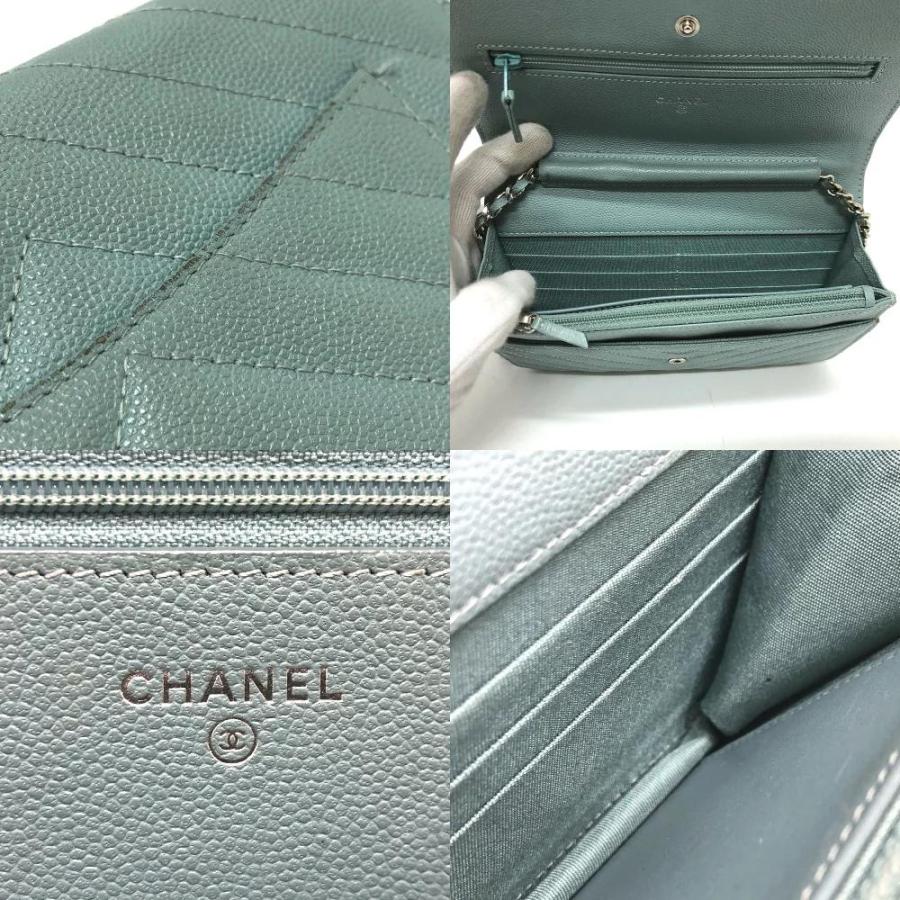 CHANEL シャネル Vステッチ ココマーク チェーンウォレット ショルダーバッグ ブルー レディース【中古】 | CHANEL | 08