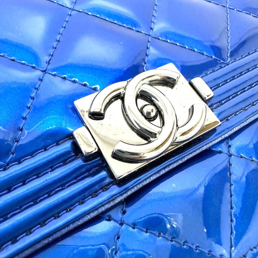 CHANEL シャネル ボーイシャネル チェーンウォレット ショルダーバッグ ガンメタブルー レディース【中古】 | CHANEL | 06