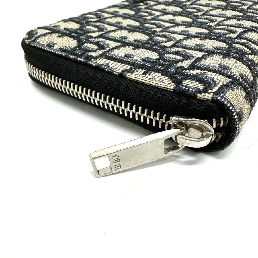 Dior ディオール オブリーク ラウンドジップ 長財布 ネイビー メンズ【中古】 |  | 03