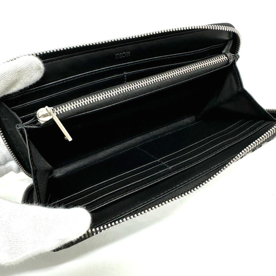 Dior ディオール オブリーク ラウンドジップ 長財布 ネイビー メンズ【中古】 |  | 06