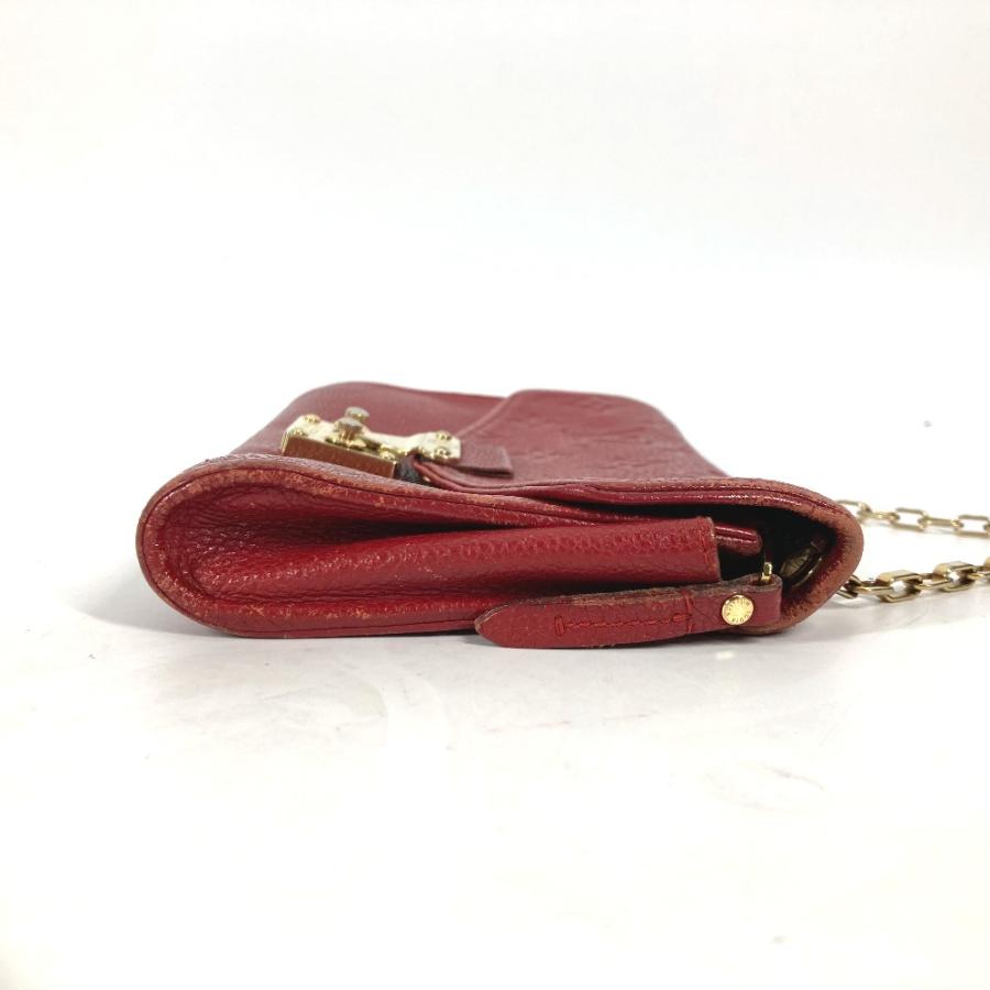 LOUIS VUITTON ルイヴィトン M60640 ポシェットサンジェルマン チェーンウォレット モノグラムアンプラント 長財布 レッド【中古】 | LOUIS VUITTON | 03