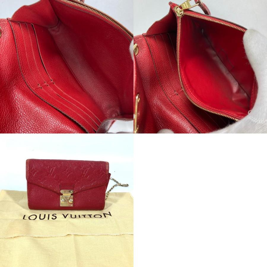 LOUIS VUITTON ルイヴィトン M60640 ポシェットサンジェルマン チェーンウォレット モノグラムアンプラント 長財布 レッド【中古】 | LOUIS VUITTON | 09