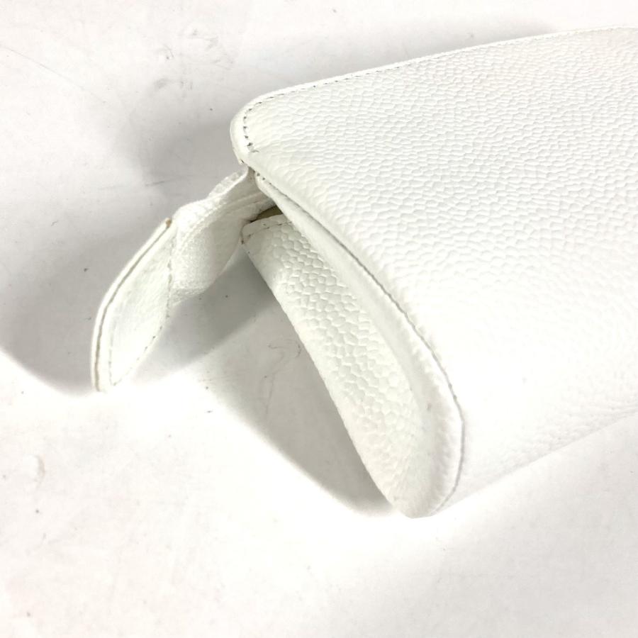 CHANEL シャネル CC ココマーク メイクポーチ 化粧ポーチ シガレットケース タバコケース ポーチ ホワイト レディース【中古】 | CHANEL | 05