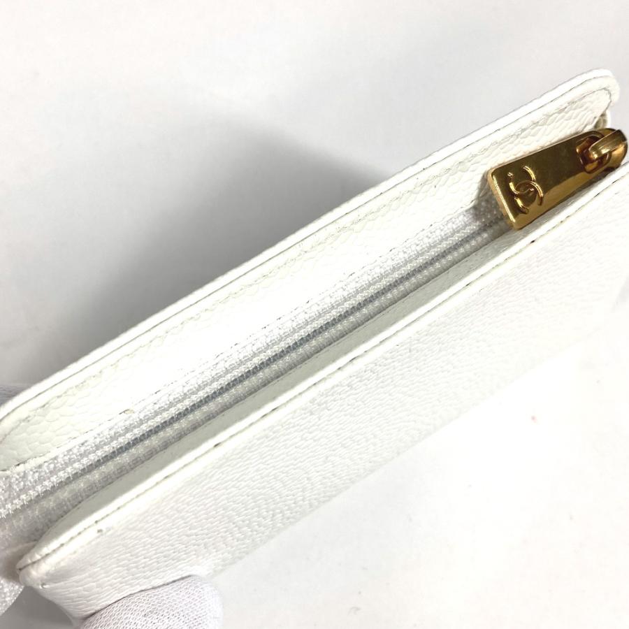 CHANEL シャネル CC ココマーク メイクポーチ 化粧ポーチ シガレットケース タバコケース ポーチ ホワイト レディース【中古】 | CHANEL | 06