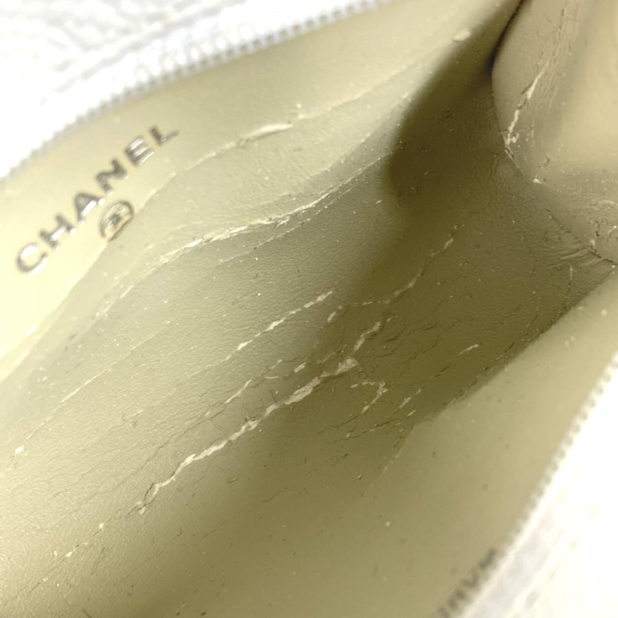 CHANEL シャネル CC ココマーク メイクポーチ 化粧ポーチ シガレットケース タバコケース ポーチ ホワイト レディース【中古】 | CHANEL | 08