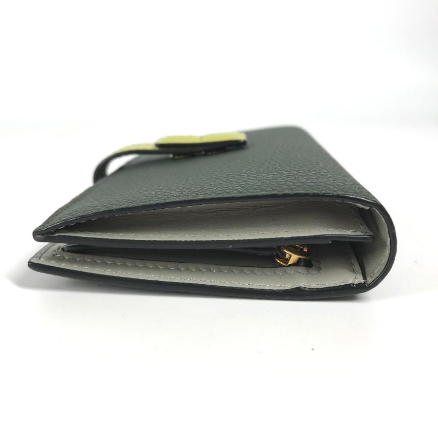 新品同様 LOEWE ロエベ バーティカル ウォレット ラージ 2つ折り長財布 ロングウォレット アナグラム 長財布 グリーン レディース【中古】 | LOEWE | 03
