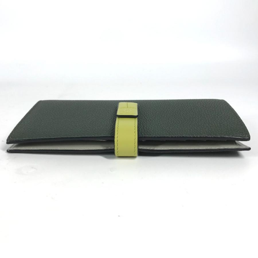 新品同様 LOEWE ロエベ バーティカル ウォレット ラージ 2つ折り長財布 ロングウォレット アナグラム 長財布 グリーン レディース【中古】 | LOEWE | 04