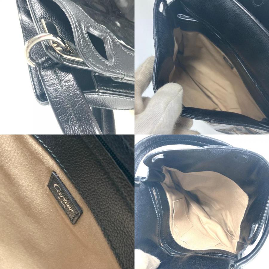 CARTIER カルティエ マルチェロ トートバッグ カバン 縦型 肩掛け ショルダーバッグ ブラック レディース【中古】 | Cartier | 09