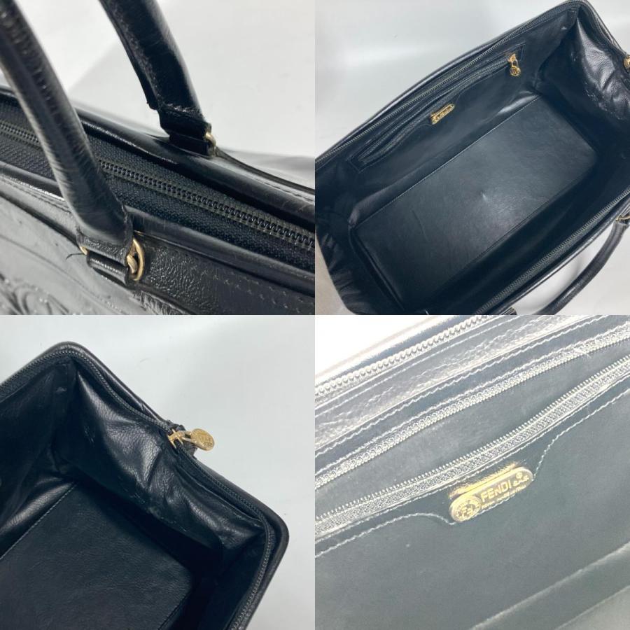 FENDI フェンディ ロゴ カバン 肩掛け ショルダーバッグ ドクターバッグ ハンドバッグ ブラック レディース【中古】 | FENDI | 08
