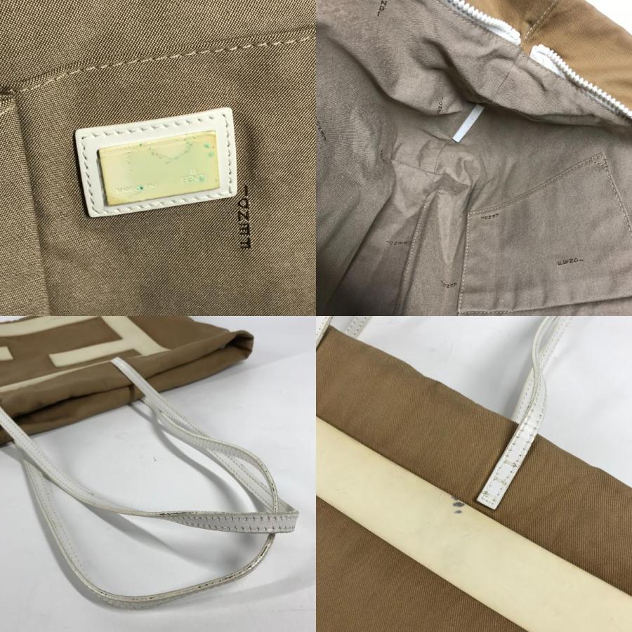 FENDI フェンディ 8BH185 FFロゴ ビッグロゴ トートバッグ カバン 肩掛け ショルダーバッグ ベージュ レディース【中古】 | FENDI | 09