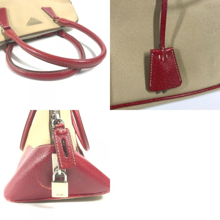 PRADA プラダ BN0081  トライアングルロゴ 三角ロゴ プレート カバン 肩掛け ハンドバッグ トートバッグ ショルダーバッグ【中古】 | PRADA | 09